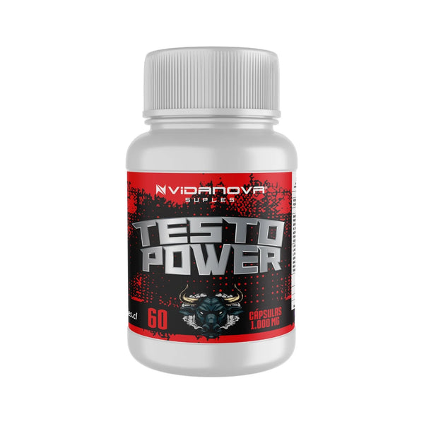 TestoPower™ Testosterona 1000mg con Maca Negra y Tribulus — 60 Cápsulas