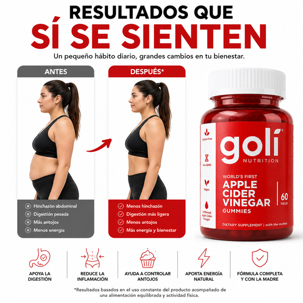 Goli® Gomitas Digestivas con Vinagre de Manzana — 60 Unidades