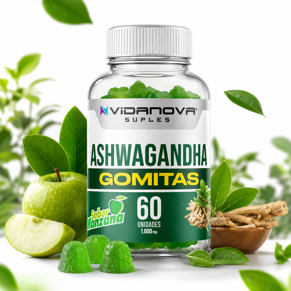 ZenBite™ Ashwagandha 1000mg con Sabor a Manzana — 60 Gomitas