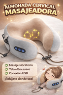 NeckRelax™ Almohada Cervical Vibratoria con Masajeador USB — Recargable
