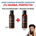 SandorBeard™ Kit Barba con Shámpoo y Acondicionador de Sándalo — Pack 2 Unidades